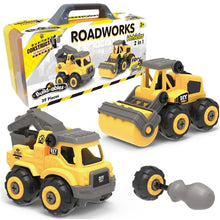 Load image into Gallery viewer, Construct It Buildables 2-in-1 Road Works Set