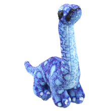 Load image into Gallery viewer, The Puppet Company Finger Puppet - Brontosaurus (Blue)
