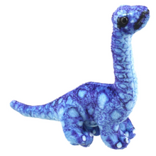Load image into Gallery viewer, The Puppet Company Finger Puppet - Brontosaurus (Blue)