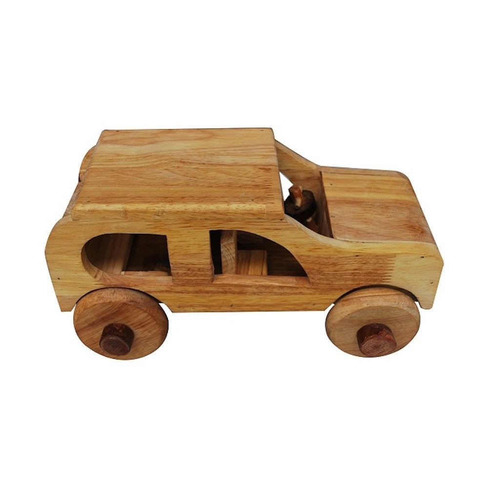 Q Toys Natural Wooden Car