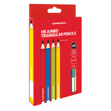 Load image into Gallery viewer, Warwick HB Pencil with Name Plate Jumbo Pack 12 Triangular