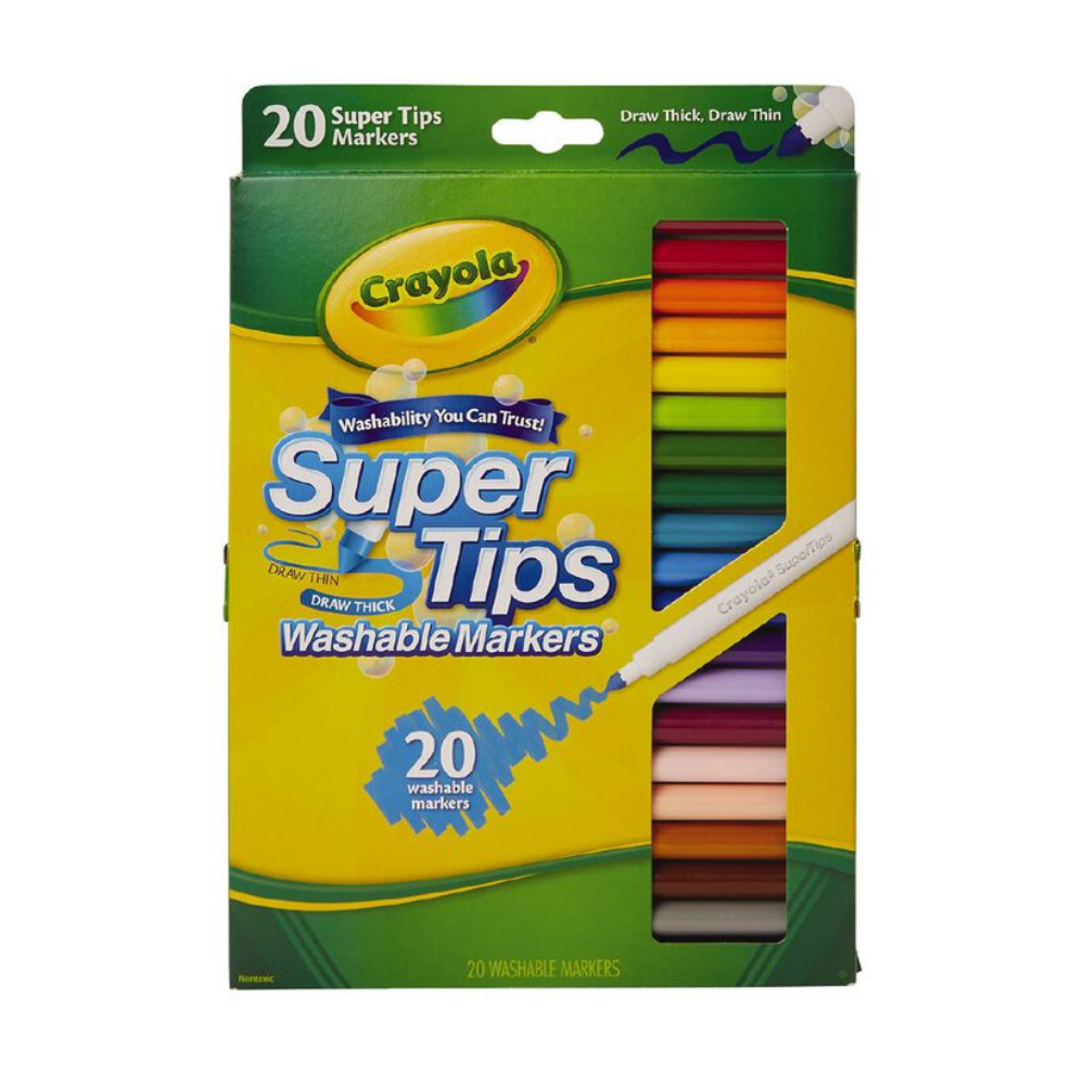 Crayola Super Tips Washable Markers 20 Pk