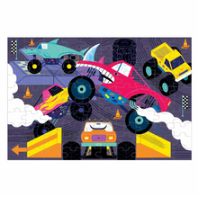 Load image into Gallery viewer, Mudpuppy Monster Trucks Glow In The Dark Puzzle 100 Piece