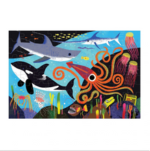 Load image into Gallery viewer, Mudpuppy Ocean Predators Glow In The Dark Puzzle 100 Piece