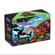 Load image into Gallery viewer, Mudpuppy Ocean Predators Glow In The Dark Puzzle 100 Piece