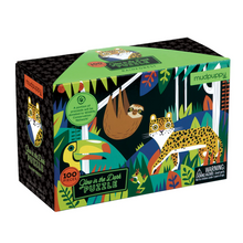 Load image into Gallery viewer, Mudpuppy Rainforest Glow In The Dark Puzzle 100 Piece