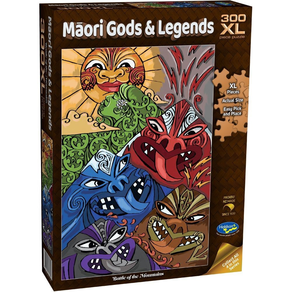 Maori Gods & Legends XL 300 Piece Puzzle Battle of the Mountains