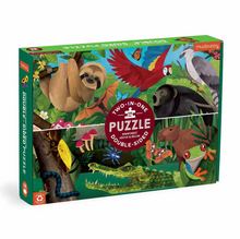 Load image into Gallery viewer, Mudpuppy Double Sided Rainforest Above and Below Puzzle 100 Piece