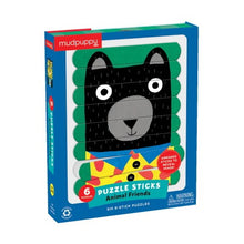Load image into Gallery viewer, Mudpuppy Puzzle Sticks 6-in-1 Puzzle Animal Friends