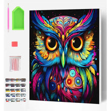 Load image into Gallery viewer, Splat Planet Diamond Painting Owl