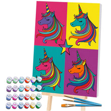 Load image into Gallery viewer, Splat Planet Paint by Numbers Pop Art Unicorn