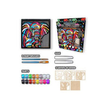 Load image into Gallery viewer, Splat Planet 5 Layer Wood Art Painting Elephant