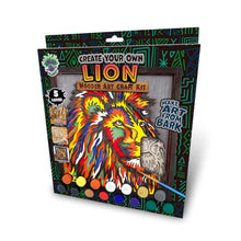 Load image into Gallery viewer, Splat Planet Wood Art Painting Lion