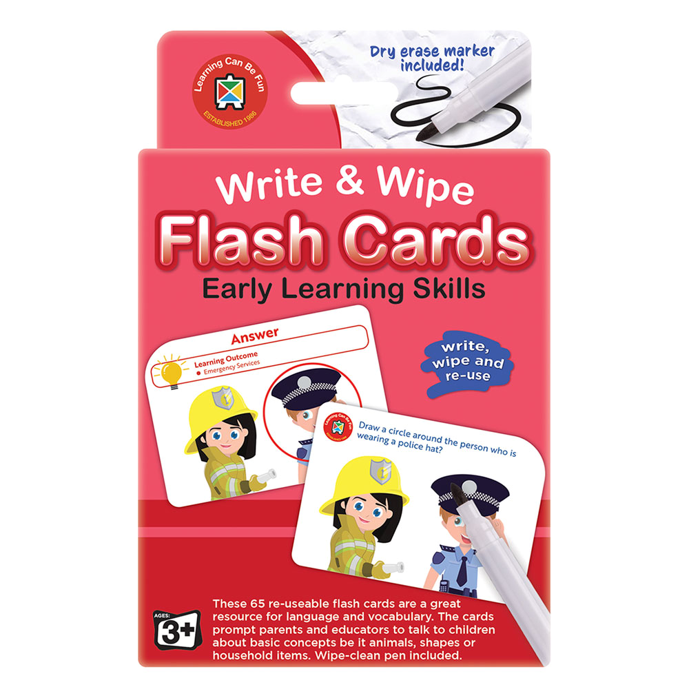 LCBF Write & Wipe Flashcards - Early Learning Skills