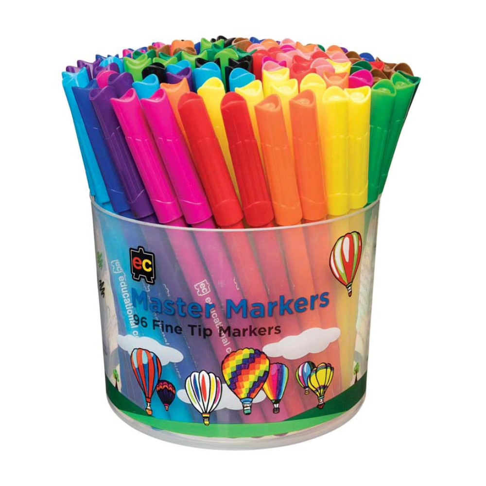 Educational Colours Master Markers Tub of 96