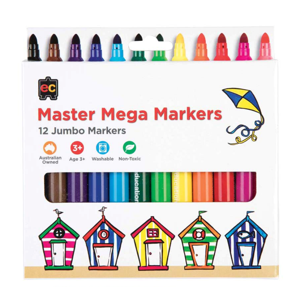 Educational Colours Master Mega Markers Pack of 12