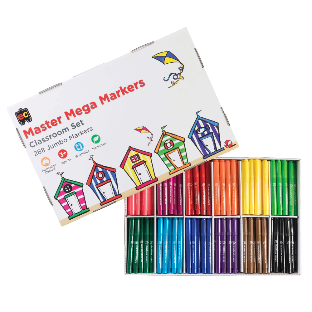 Educational Colours Master Mega Markers Box of 288