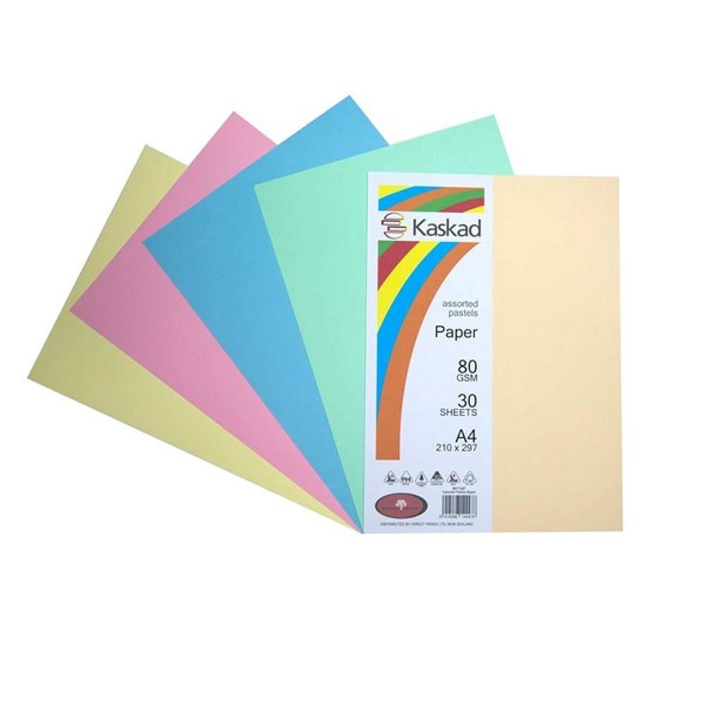 A4 5 Colour Paper 80gsm - Pastels - 500 Sheets