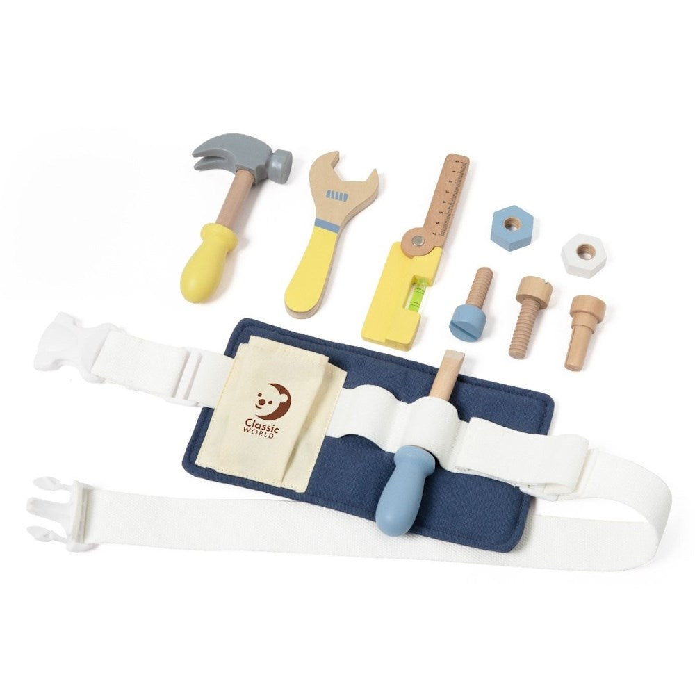 Classic World Blue Tool Belt with Tools