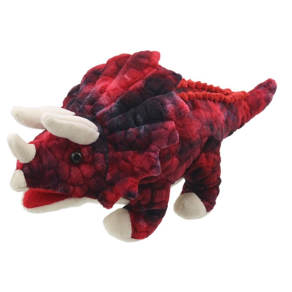 The Puppet Company Full Bodied Baby Dino Triceratops Red