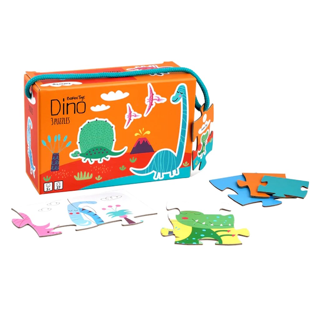 Barbo Toys Little Bright Ones 3 Puzzles Dinosaur
