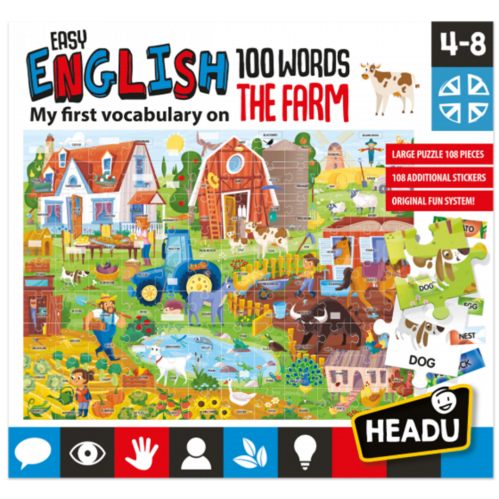 Headu Easy English 100 Words Farm