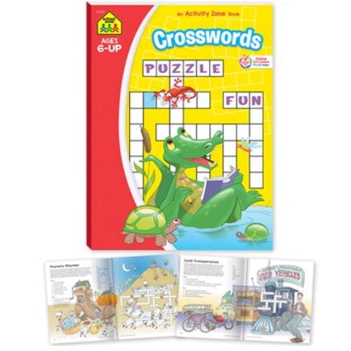 School Zone Activity Zone - Crosswords Book - Ages 6+