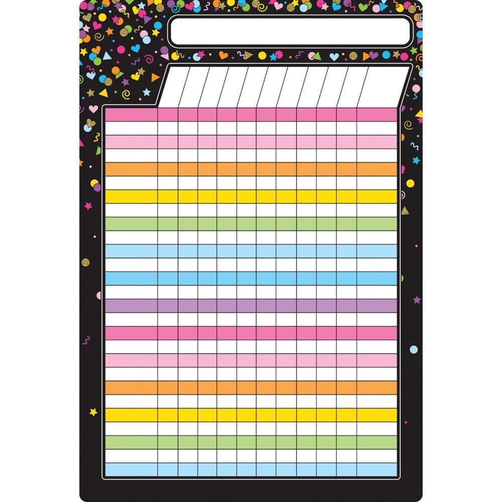 Confetti Black Incentive Write and Wipe Chart