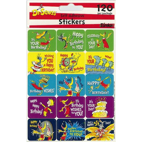 Dr. Seuss Happy Birthday Success Stickers - D