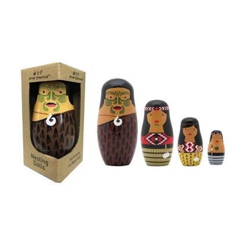 Maori Whanau Nesting Dolls 4 Pieces