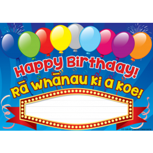 Happy Birthday - Te Reo Award