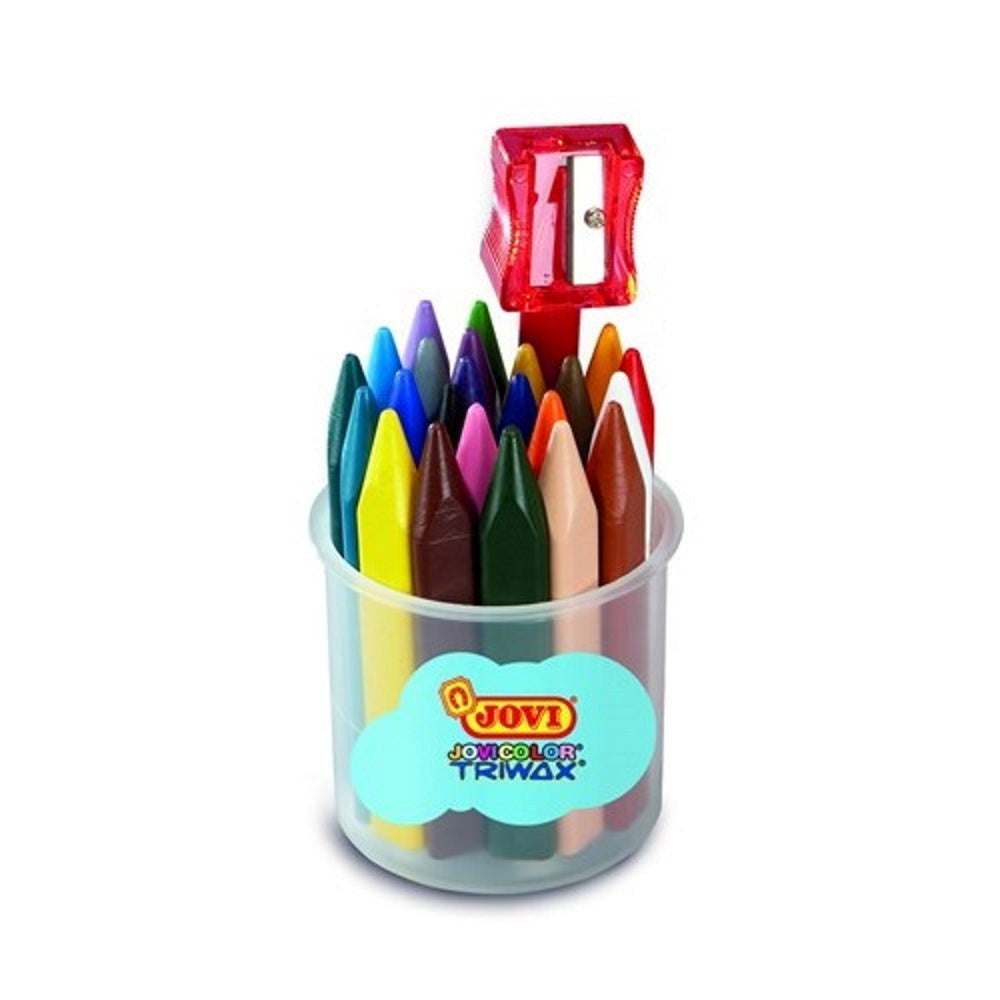 Jovi Tri Wax Crayons Jar Of 24