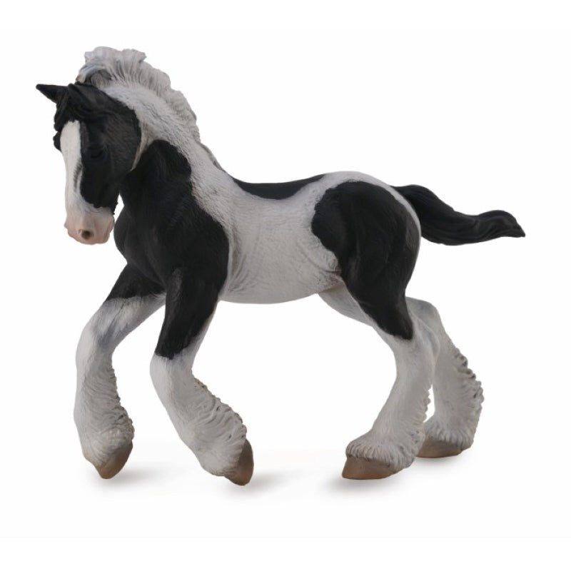 Collecta Horse Gypsy Foal B&W Piebald - Medium