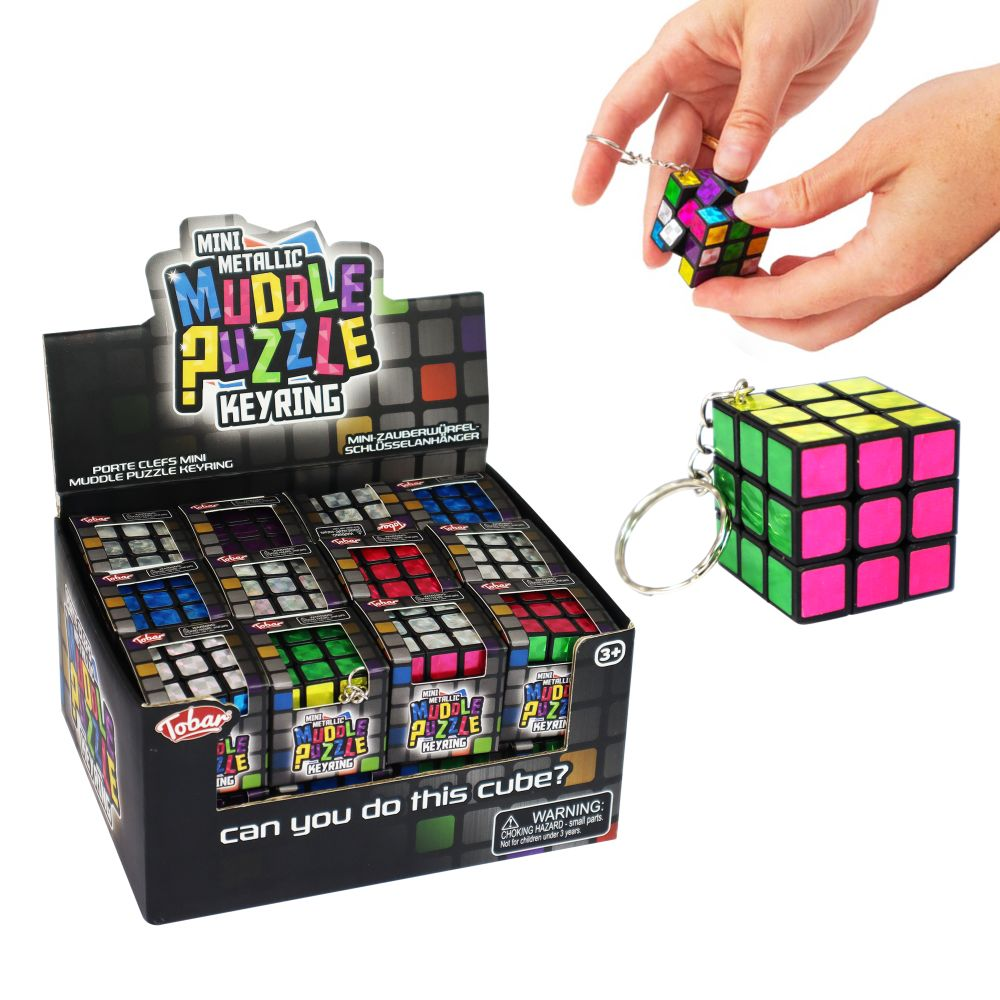 Mini Metallic Muddle Puzzle Keyring