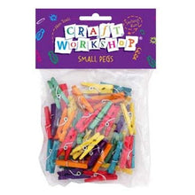 Load image into Gallery viewer, Pegs Small Coloured/Natural - 50Pc - 25Mm
