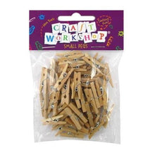Load image into Gallery viewer, Pegs Small Coloured/Natural - 50Pc - 25Mm
