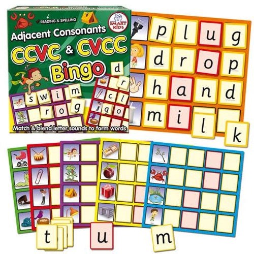 Ccvc & Cvcc Bingo - Smart Kids - Yr 2-4 -Adjacent Consonants