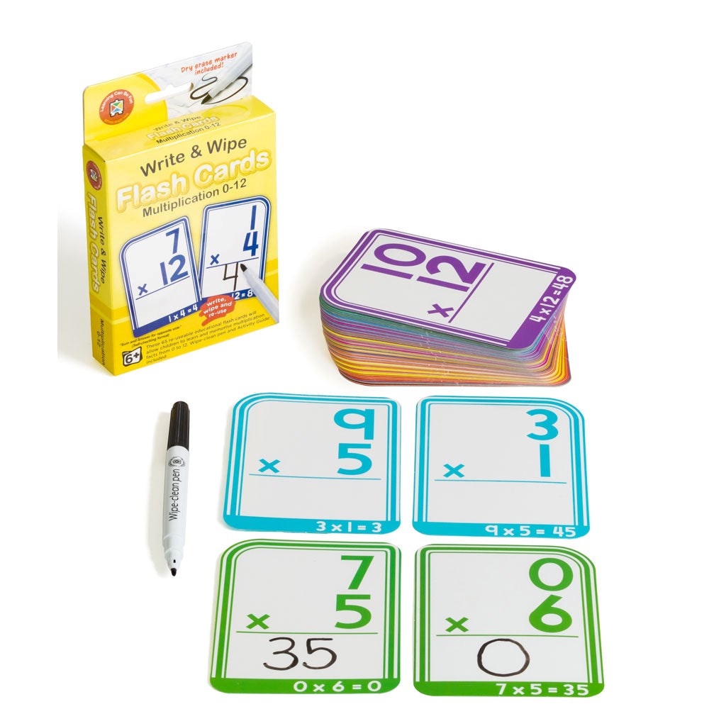 LCBF Write and Wipe Flash Cards Multiplication