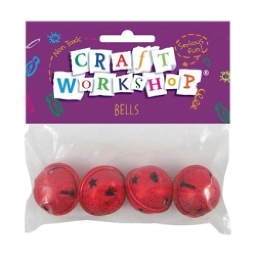 Craft Bells Red Pack Of 4