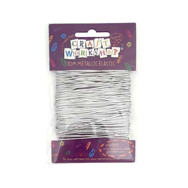 Craft Elastic Silver 1mm thick 10m