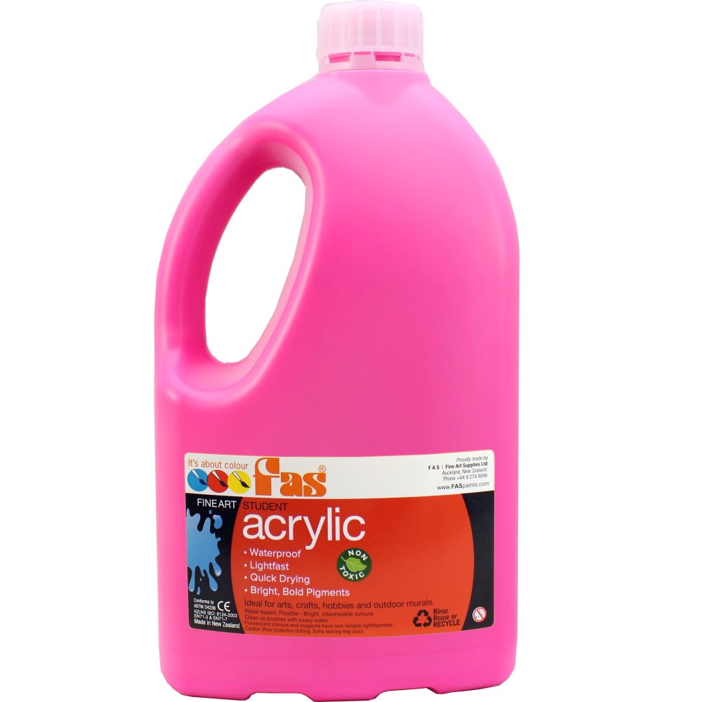 Fas Student Acrylic Fluro Paint 2 Litre