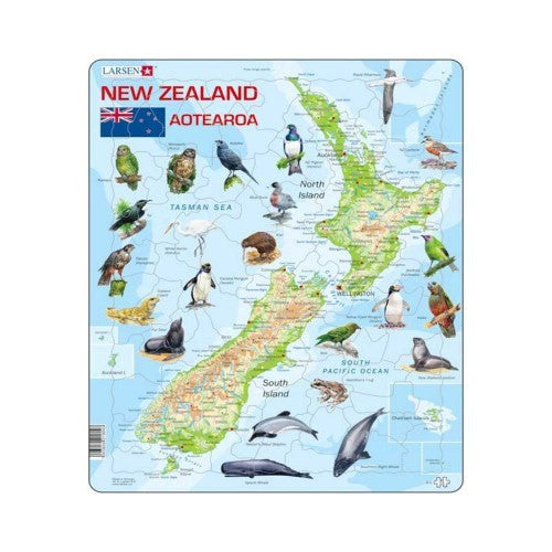 Larsen Board Puzzle Map of New Zealand