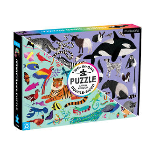Mudpuppy Double Sided 100 Piece Puzzle Animal Kingdom