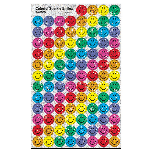 Colorful Sparkle Smiles Spot Stickers