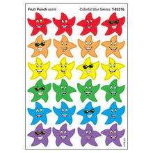 Load image into Gallery viewer, Colorful Star Smiles Stinky Stickers- Fruit Punch
