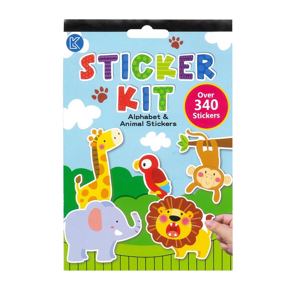 Sticker Kit Pad Alphabet & Animals Stickers 340 pc