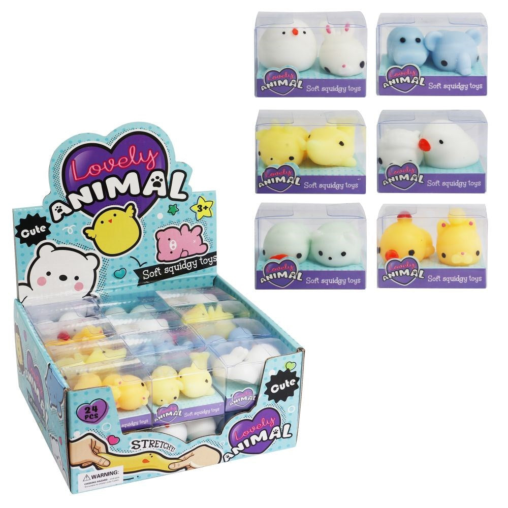 Mini Squeeze Animals 4cm 2pc