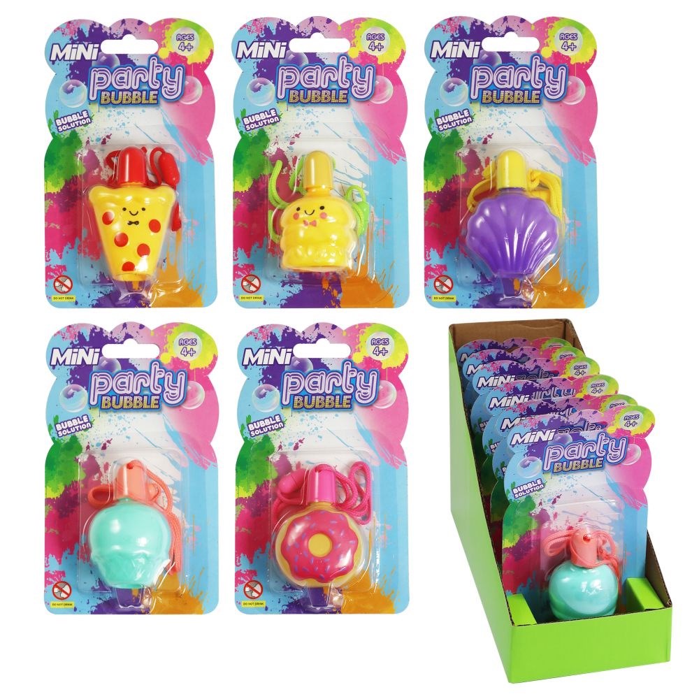 Mini Party Bubble Shapes with Lanyard