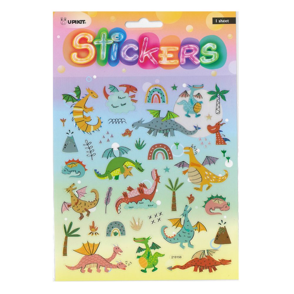 Stickers Glittery Dragons