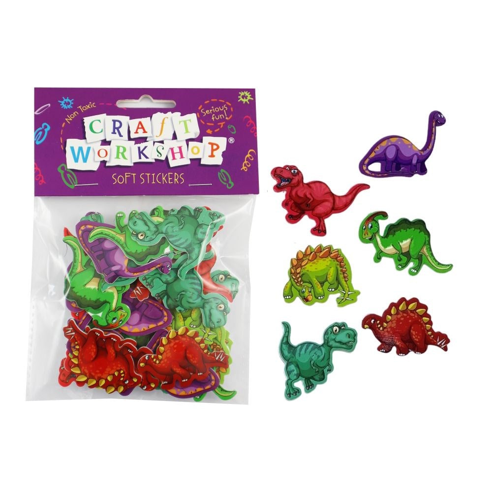 Craft Soft Dinosaur Stickers 36pc